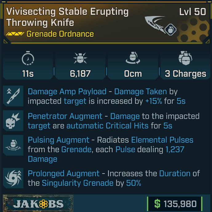 #10 Vivsecting Stable Erupting Throwing Knife MODDED