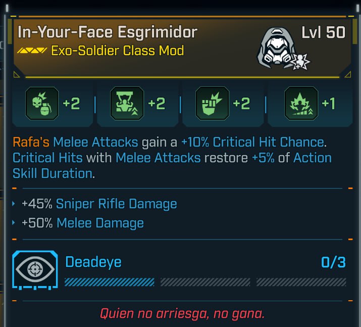 #216 In Your Face Esgrimidor