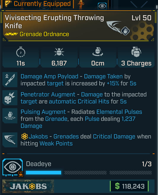#1 Vivsecting Erupting Throwing Knine MODDED