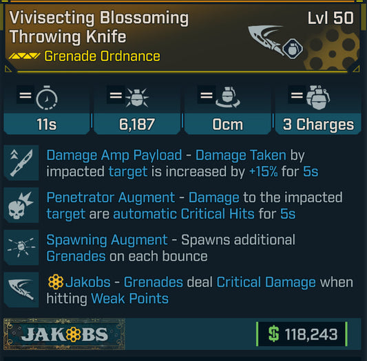 #6 Vivisecting Blossoming Throwing Knife