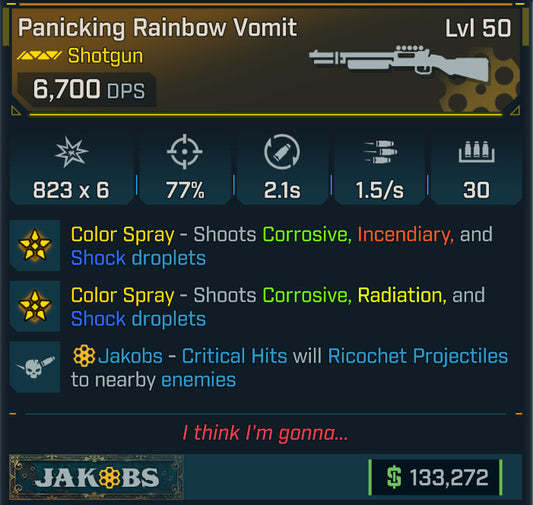 #18 Panicking rainbow vomit MODDED