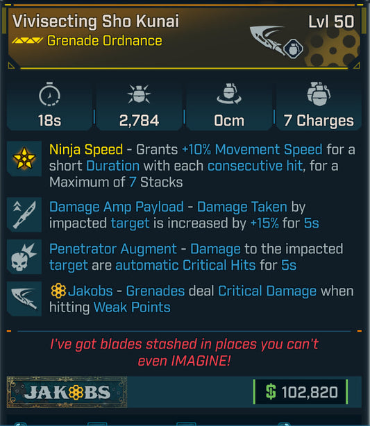 #7 Vivisecting Sho Kunai