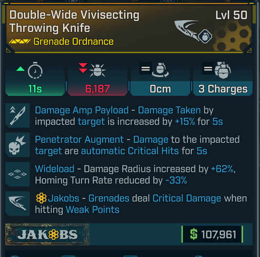 #8 Double-Wide Vivisecting Throwing Knife