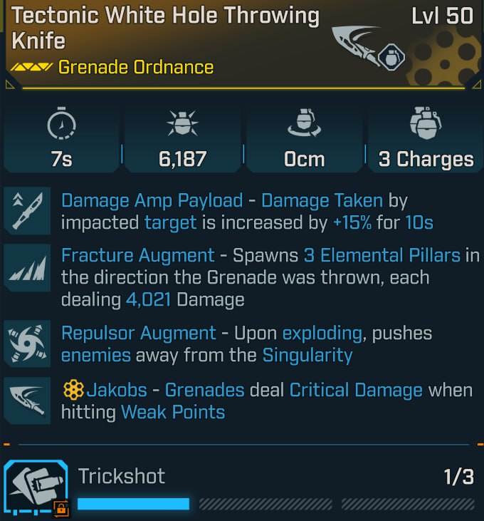 #36 Tectonic White Hole Throwing Knife