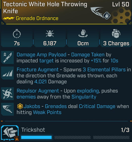 #36 Tectonic White Hole Throwing Knife