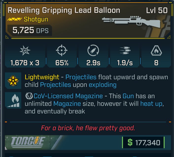 #111 Revelling Gripping Lead Balloon