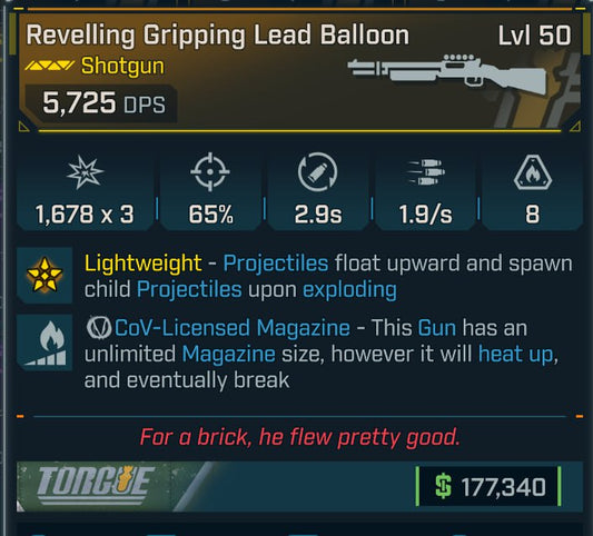 #111 Revelling Gripping Lead Balloon