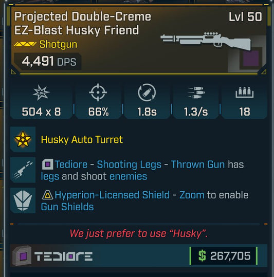 #118 Projected Double-Creme EZ-Blast Husky Friends