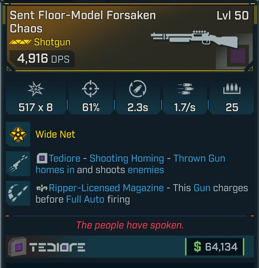 #120 Sent Floor-Model Forsaken Chaos