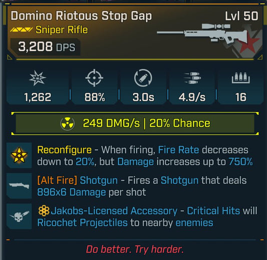 #140  Domino Riotous Stop Gap