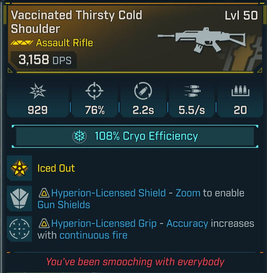 #170 Vaccinated Thirsty Cold Shoulder