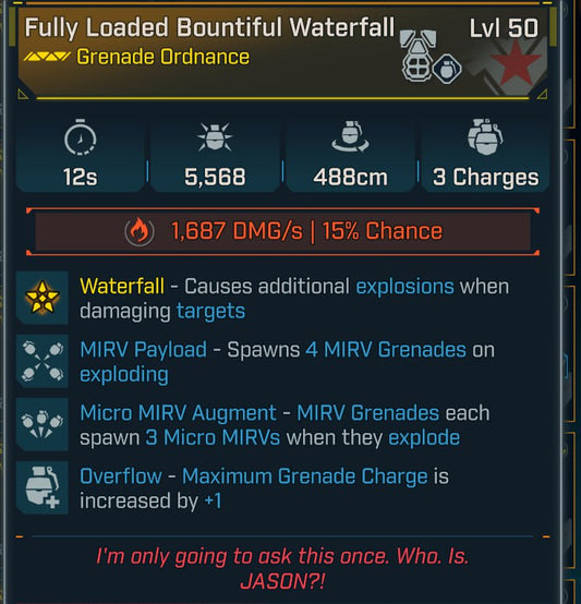 #190 Fully Loaded bountiful Waterfall