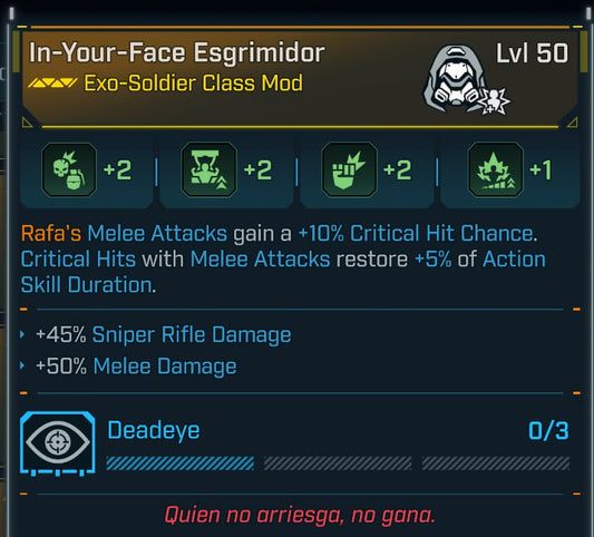 #216 In Your Face Esgrimidor