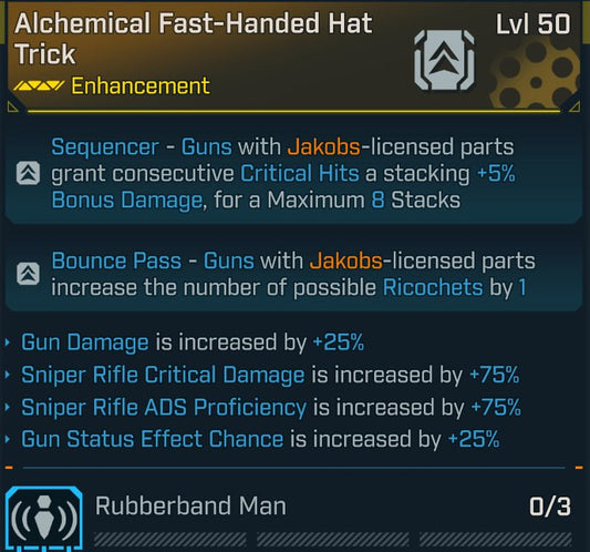 #47 Alchemical Fast Handed Hat Trick MODDED Enchancement