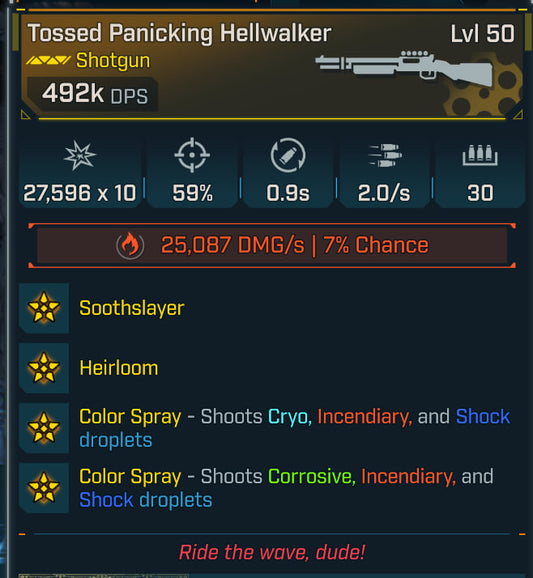#51 Tossed Panicking Hellwalker 492k dps MODDED